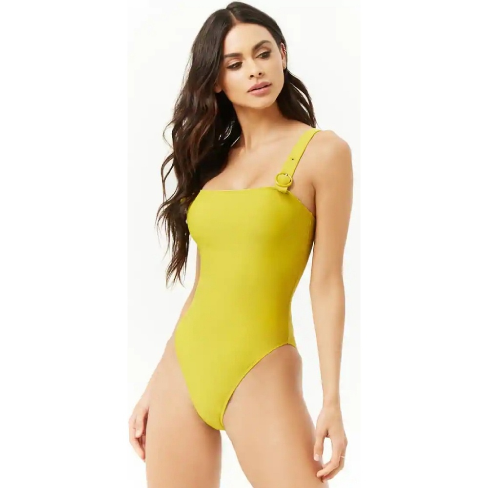 Citron O-Ring Belt One Piece Swimsuit Forever21